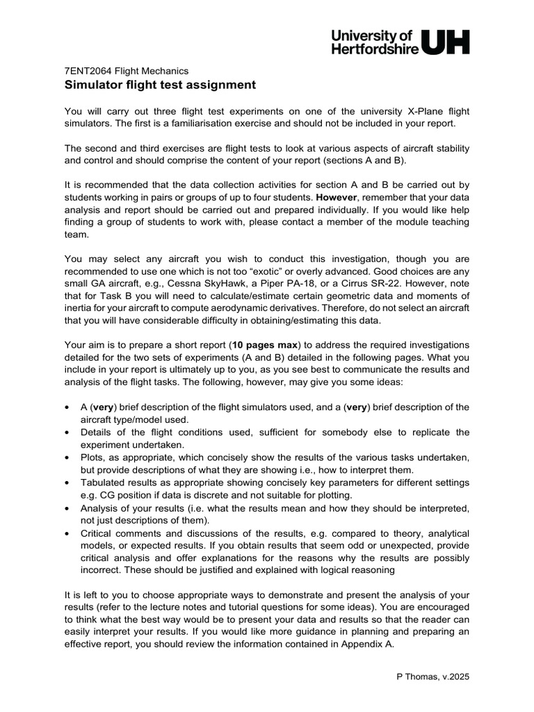 Flight Test Analysis for Aircraft Stability | PDF | Aerospace