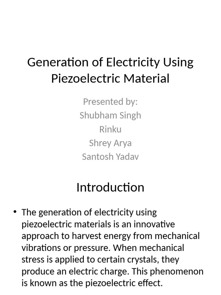 Piezoelectric Energy Harvesting System | PDF | Piezoelectricity ...