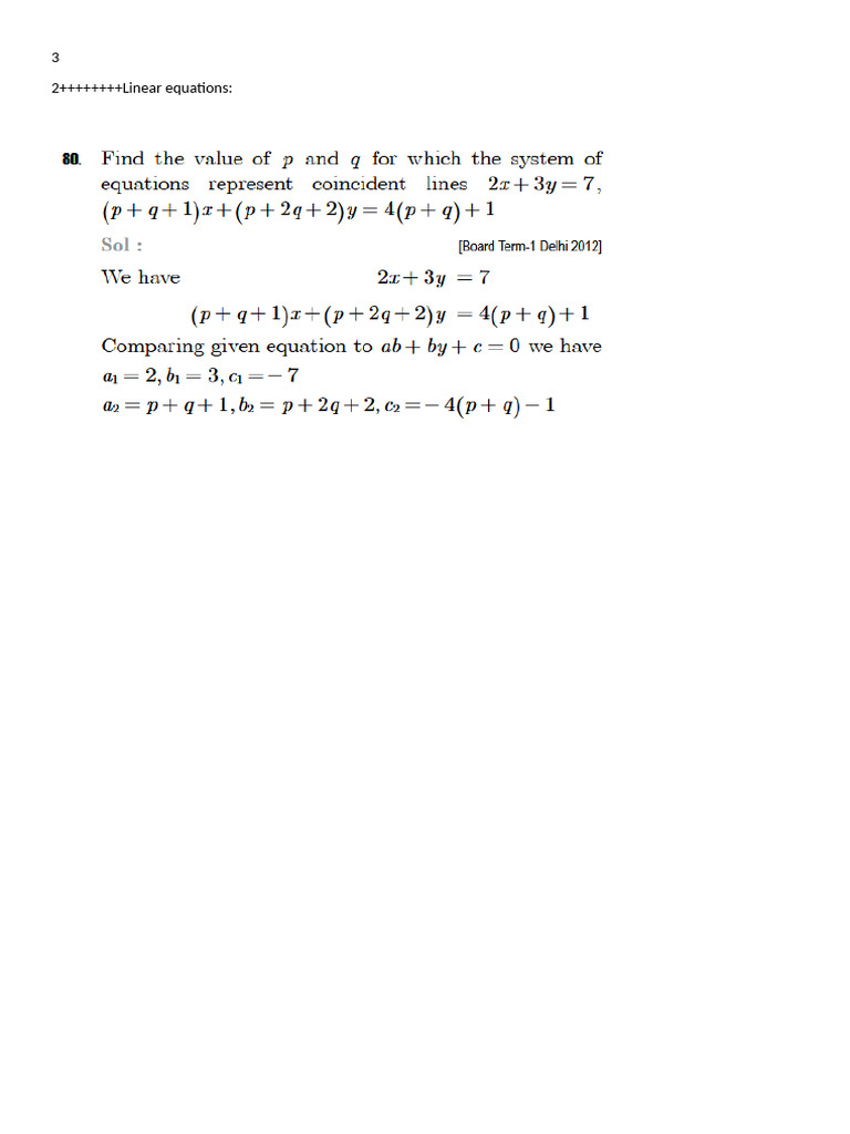Linear Equations | PDF