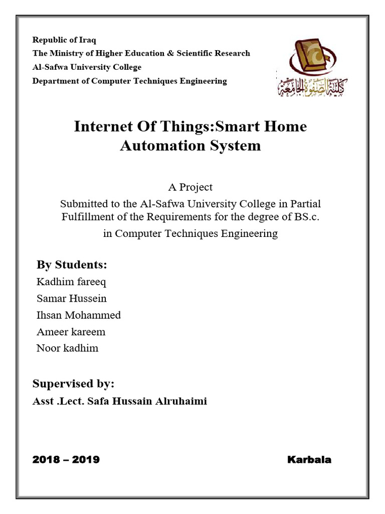 IoT Smart Home Automation Project | PDF | Internet Of Things | Wireless ...