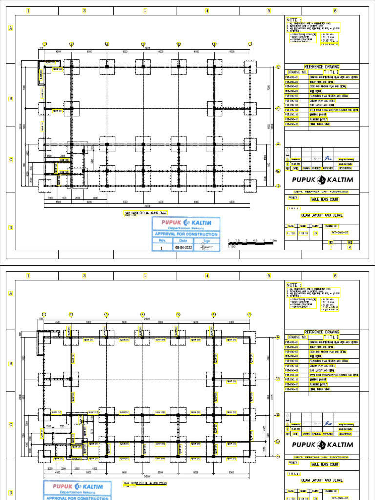 Pkt-dwg-07 Beam Layout and Detail | PDF