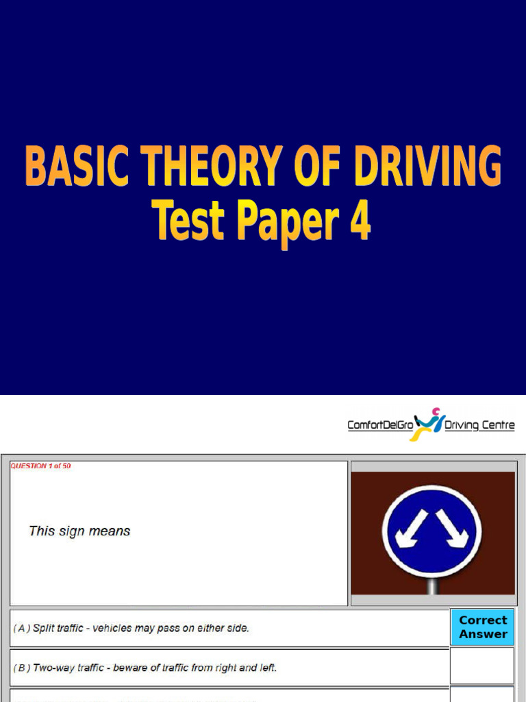 Traffic Rules and Correct Answers | PDF