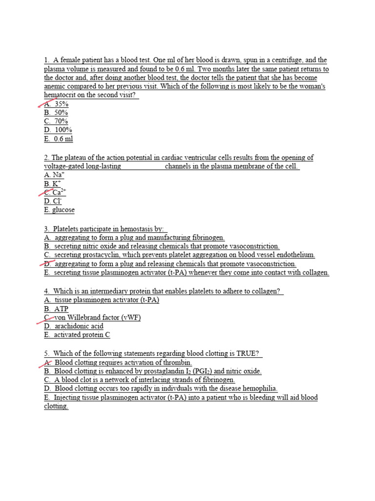 Blood Tests and Hemostasis Explained | PDF | Coagulation | Thrombus
