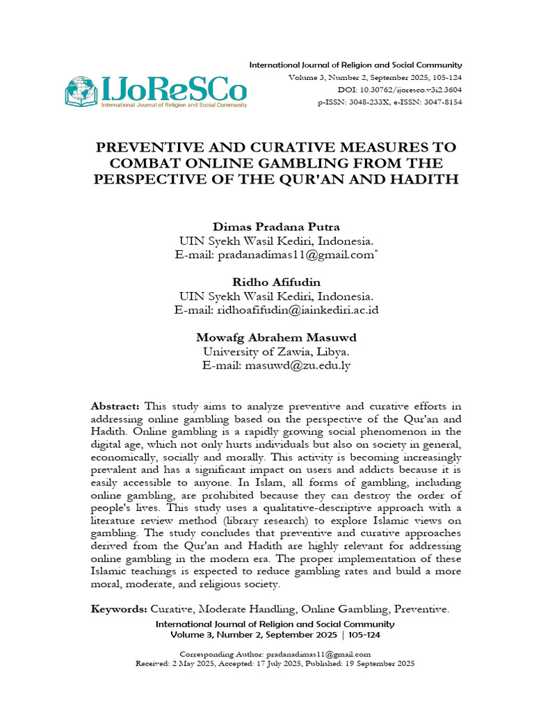 Preventive and Curative Measures To Combat Online | PDF | Problem Gambling