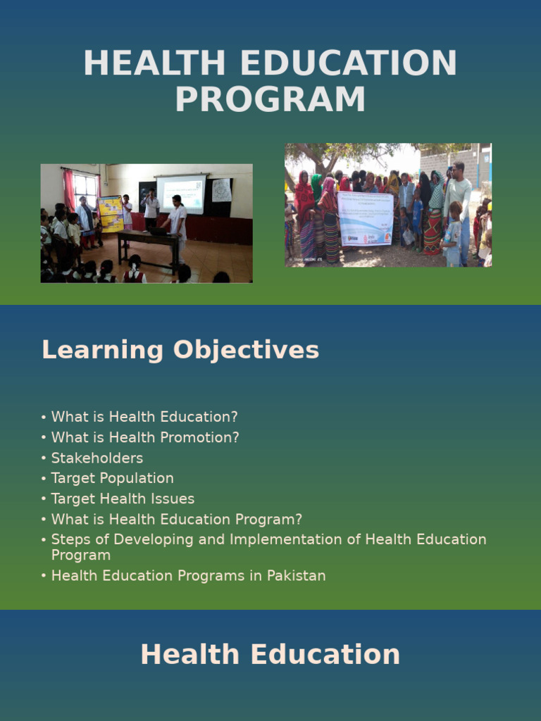 Health Education Program Overview | PDF | Behavior | Risk
