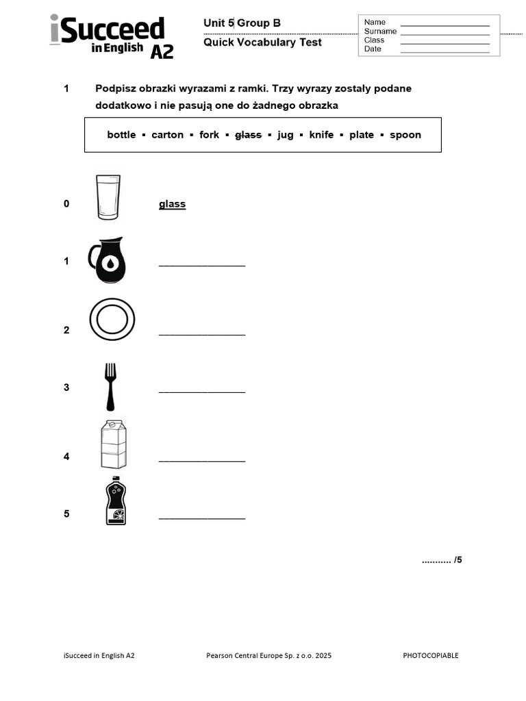 English A2 Practice Exercises | PDF