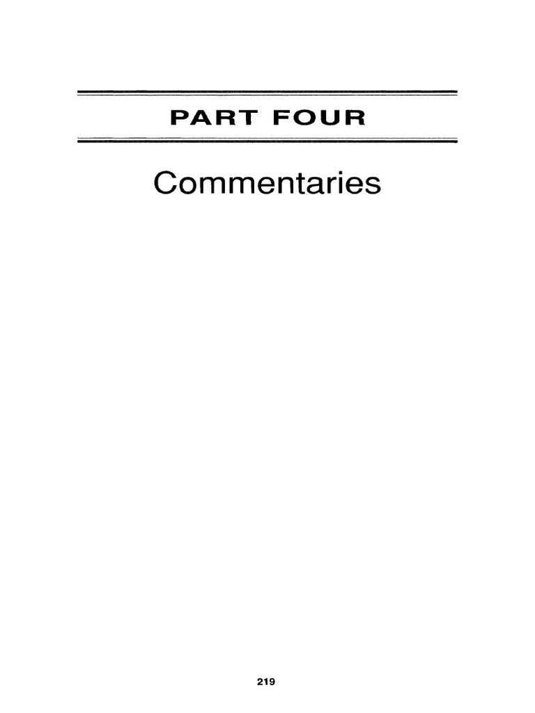 Commentaries: Part Four | PDF