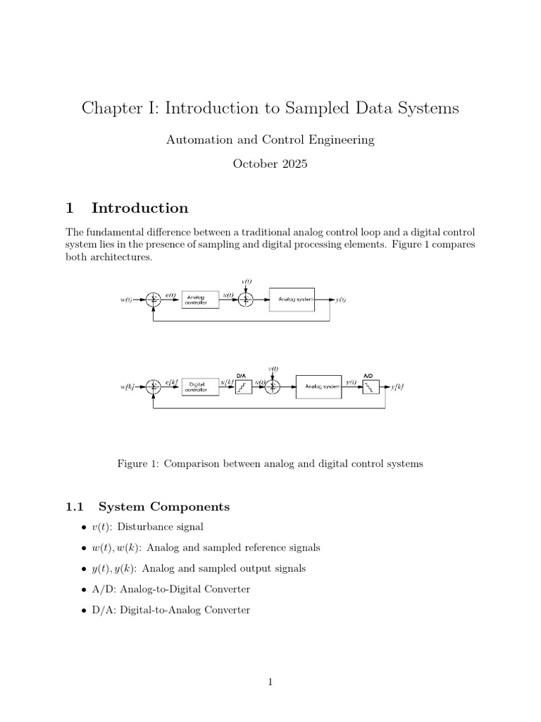 Digital Control System Chapter1 | PDF | Sampling (Signal Processing ...