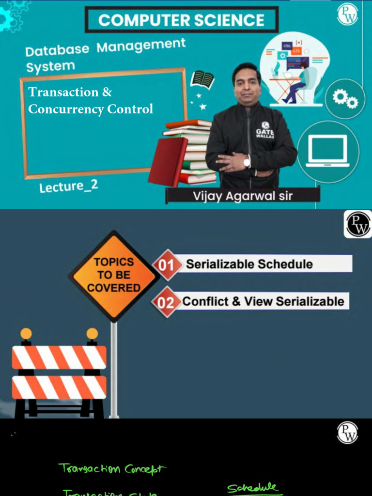 Transaction Concurrency Control 02 Class Notes | PDF