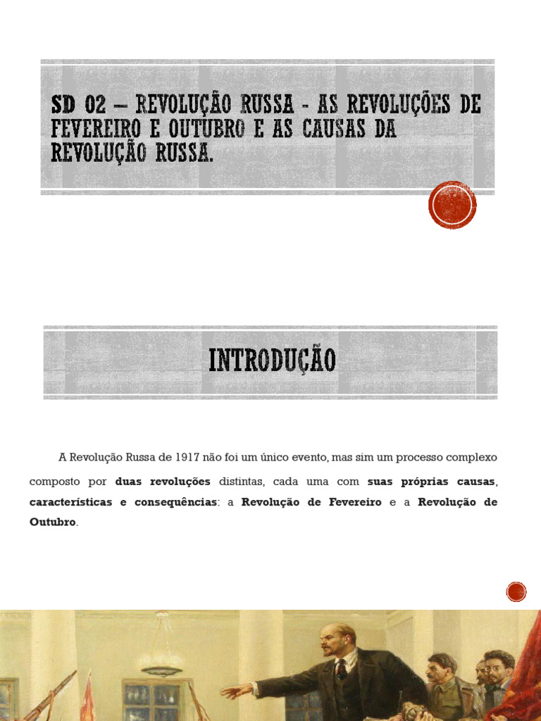 Revolução Russa: Fevereiro e Outubro de 1917 | PDF | Revolução Russa ...