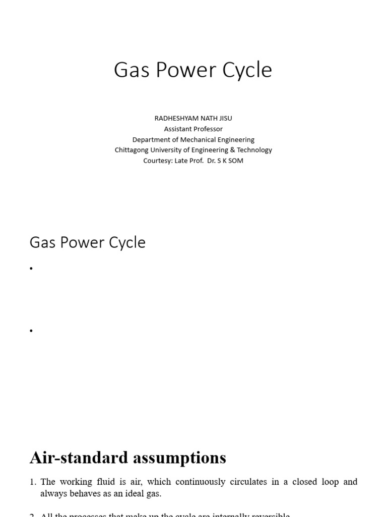 Gas Power Cycle Overview and Analysis | PDF | Gas Turbine | Continuum ...