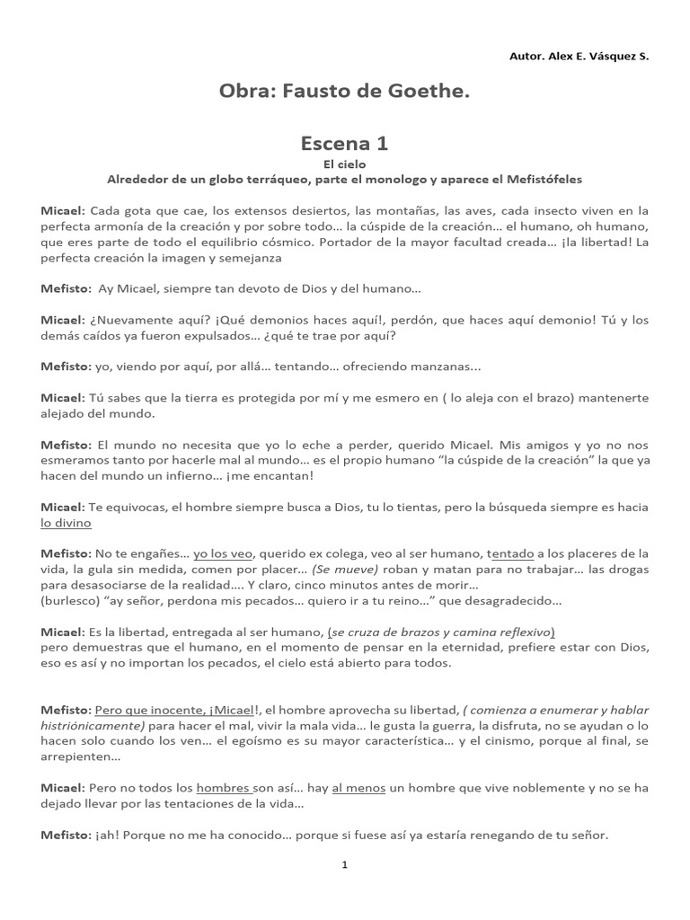 Fausto y Mefistófeles: Pacto y Tentación | PDF | Fausto | Fausto de Goethe