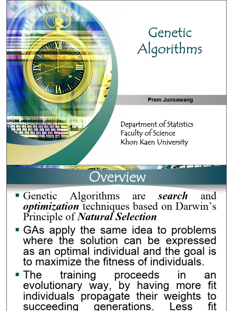 Understanding Genetic Algorithms | PDF | Genetic Algorithm | Natural ...