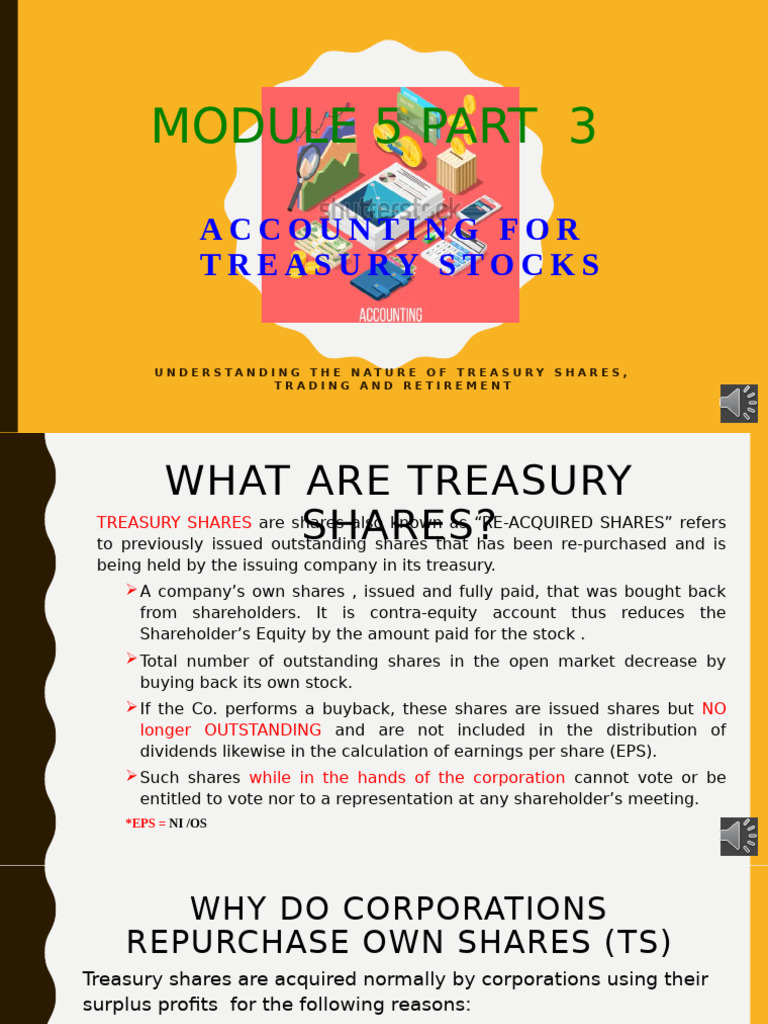 Understanding Treasury Shares in Accounting | PDF | Share Repurchase ...