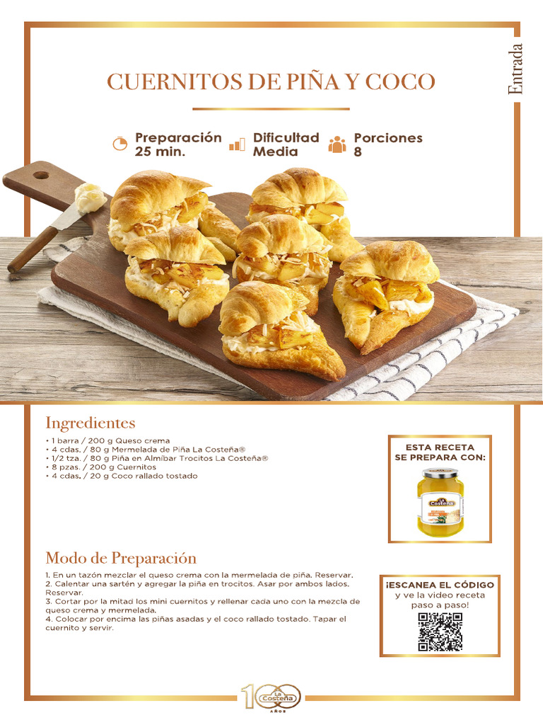 Cuernitos de Piña y Coco | PDF