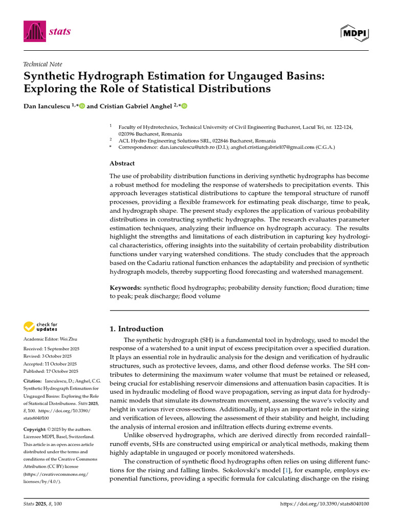 Synthetic Hydrograph Estimation Methods | PDF | Flood | Hydrology