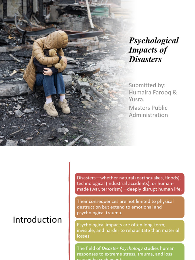 Psychological Impacts of Disasters Presentation | PDF | Psychological ...