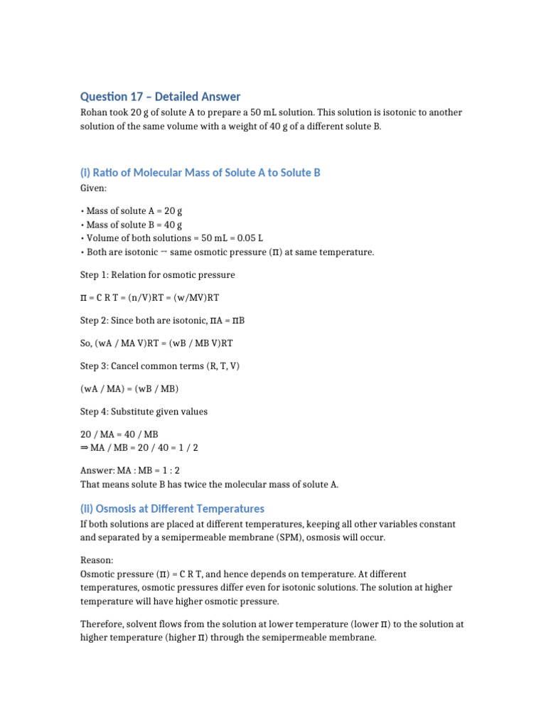 Question 17 Detailed Answer | PDF
