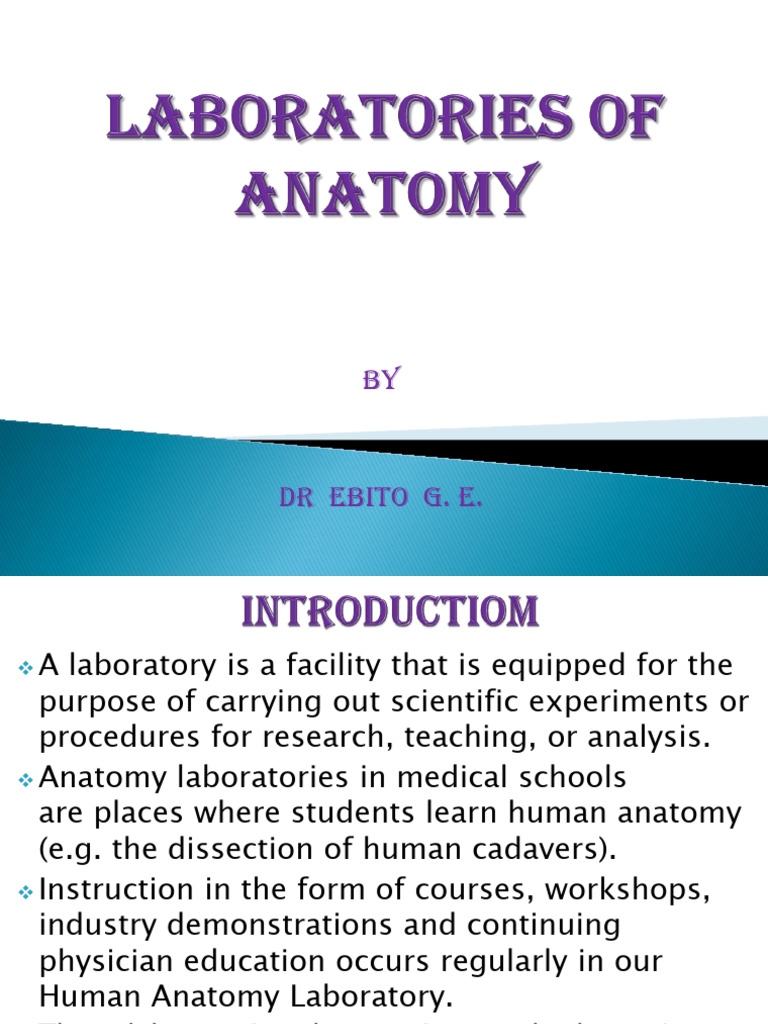 Laboratories of Anatomy | PDF | Anatomy | Histology
