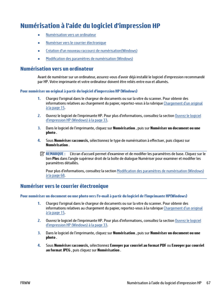 Guide de numérisation avec HP Windows | PDF | Imprimante (Informatique ...