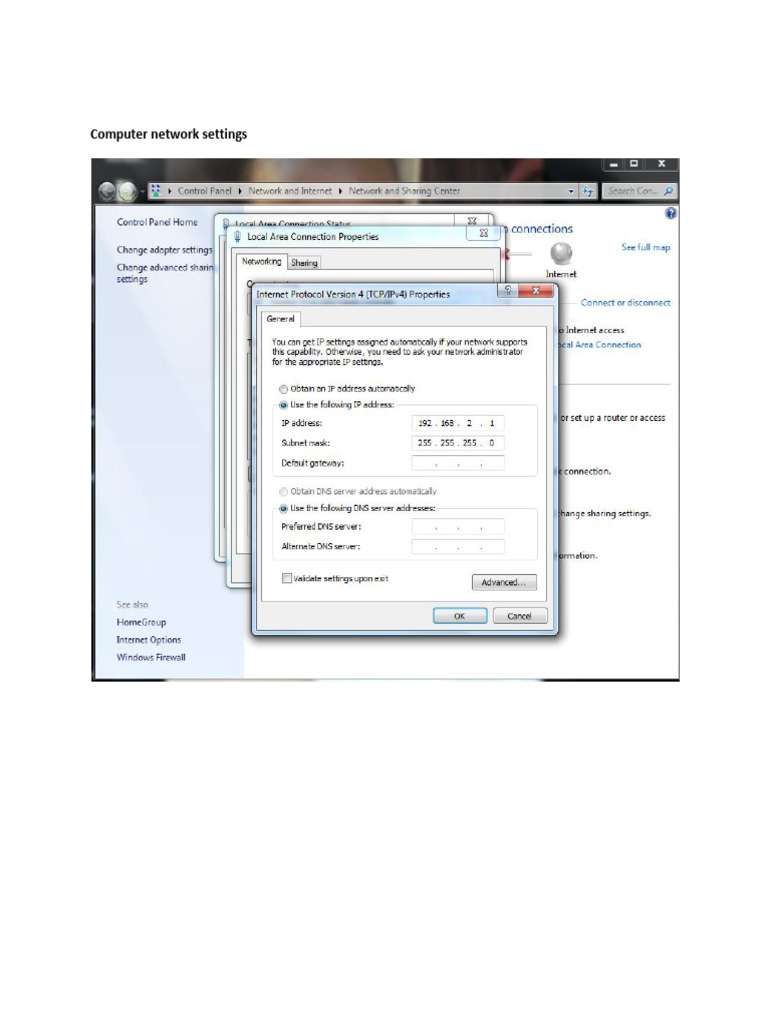 View of LIS Computer Network Settings | PDF