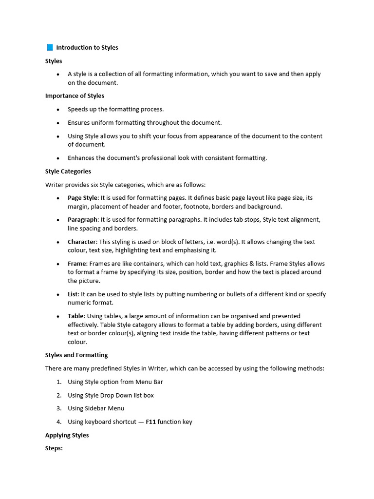 Understanding Document Styles and Images | PDF | Button (Computing ...