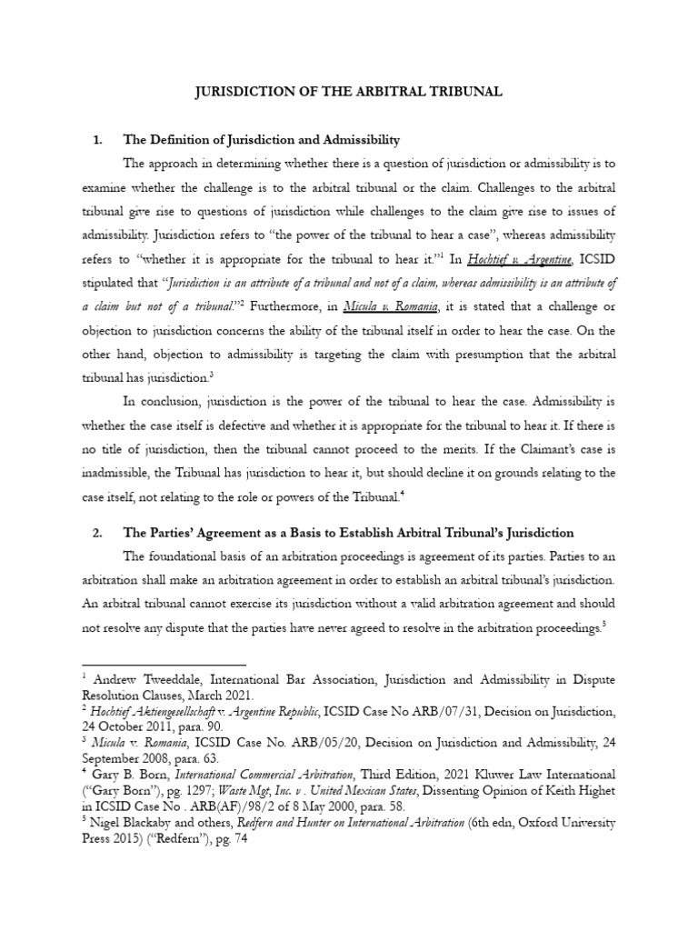 CS Jurisdiction - Vis LRP | PDF | Arbitration | Arbitral Tribunal