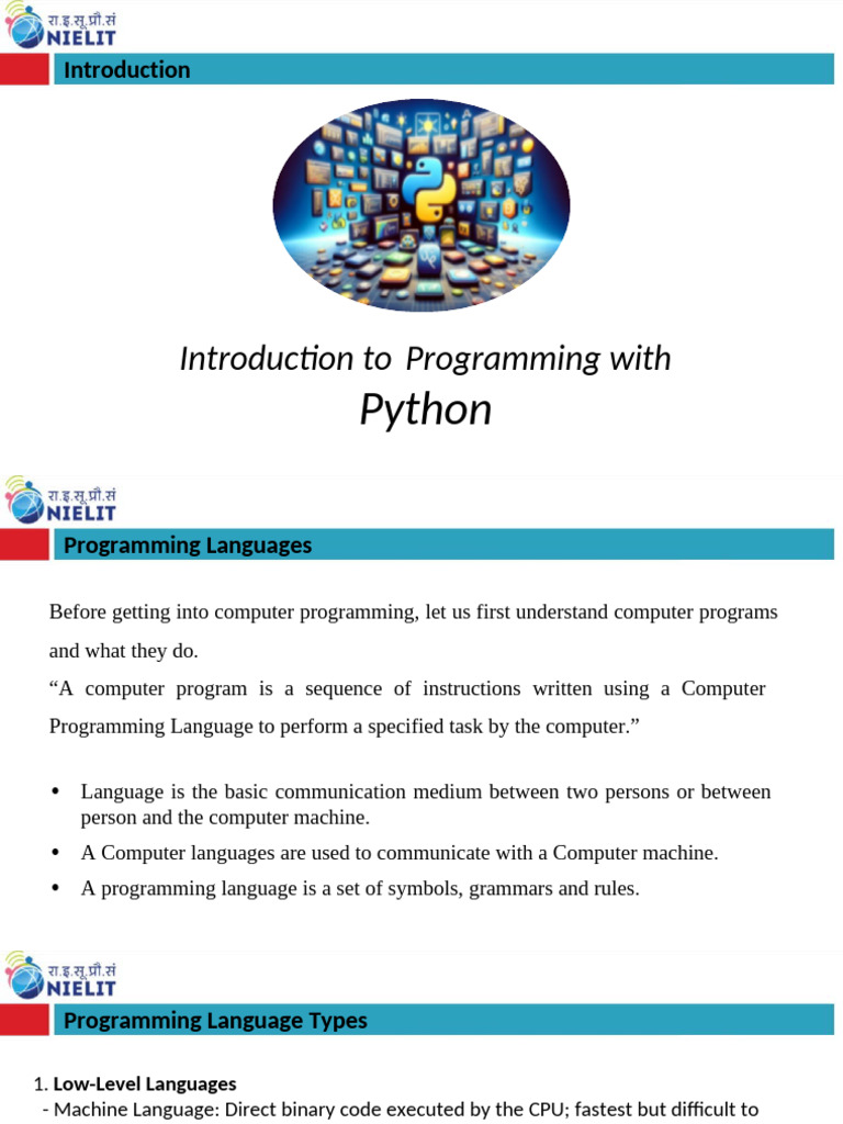 Introduction to Python Programming Basics | PDF | Python (Programming ...