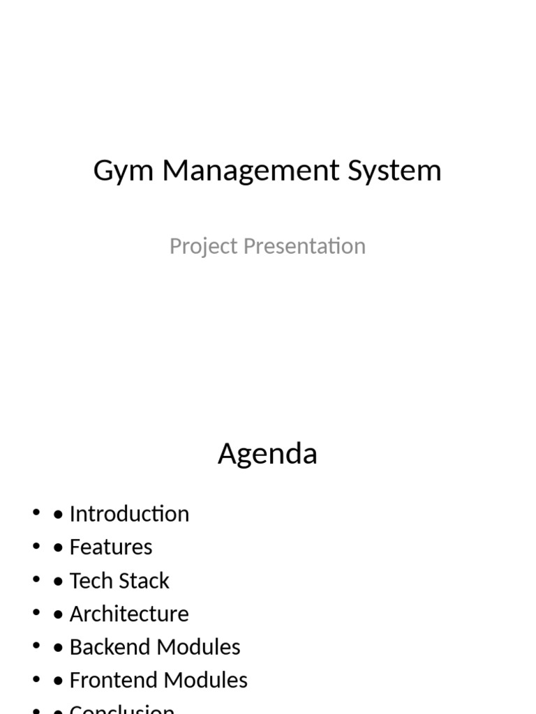 Gym Management System Overview | PDF