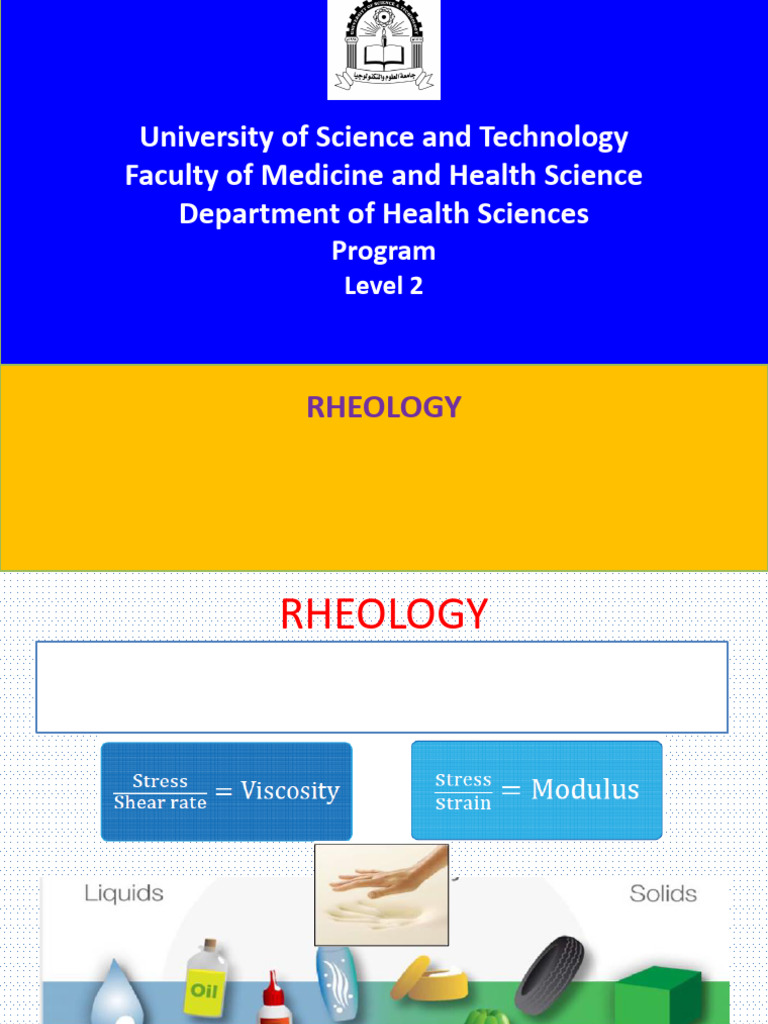 Rheology Lectures 2025 f | PDF | Viscosity | Shear Stress