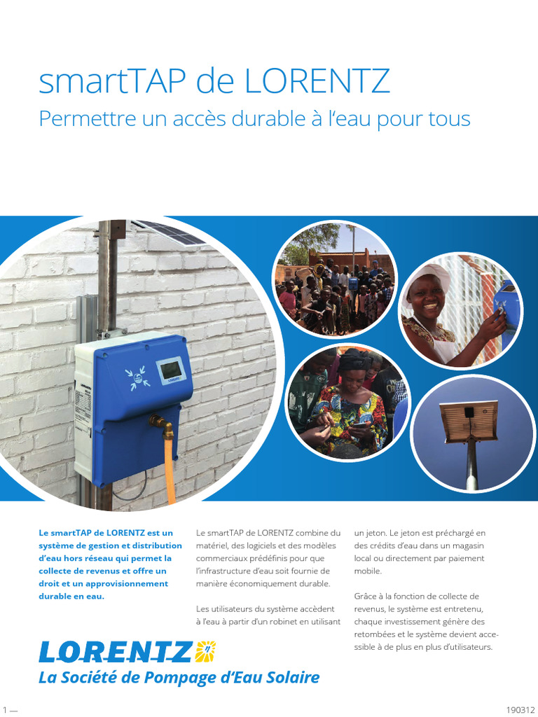 Gestion durable de l'eau avec smartTAP | PDF | Eau | Stockage de l'énergie