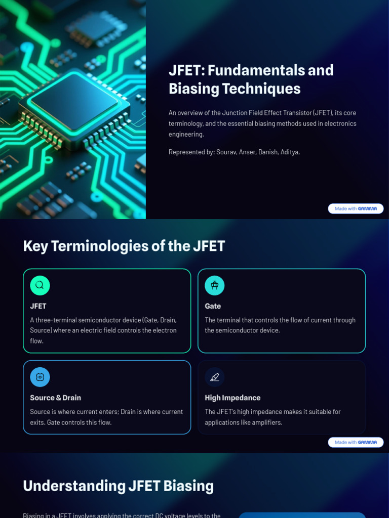 JFET Basics and Biasing Methods | PDF | Field Effect Transistor | Amplifier