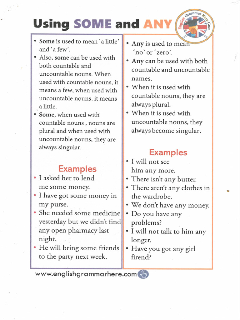 Using Some and Any | PDF
