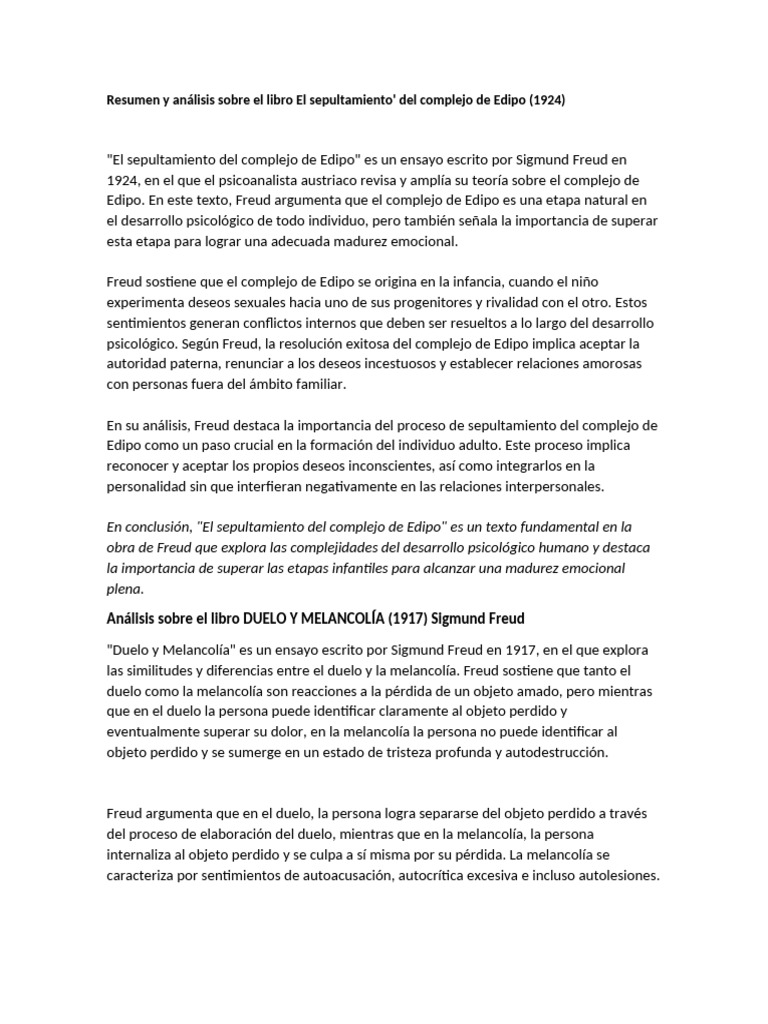 Solo Freud | PDF | Complejo de Edipo | Sigmund Freud