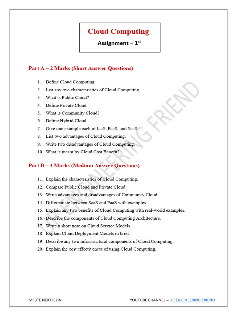 Cloud Computing Assignment Guide | PDF