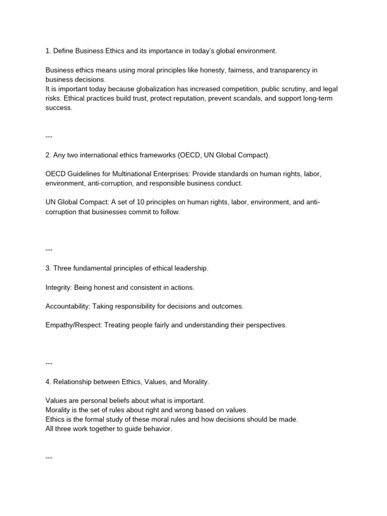 1 | PDF | Business Ethics | Governance