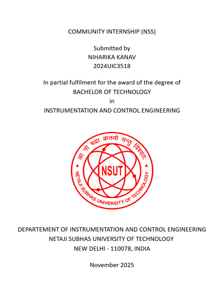 Nss Report | PDF | Volunteering | Leadership