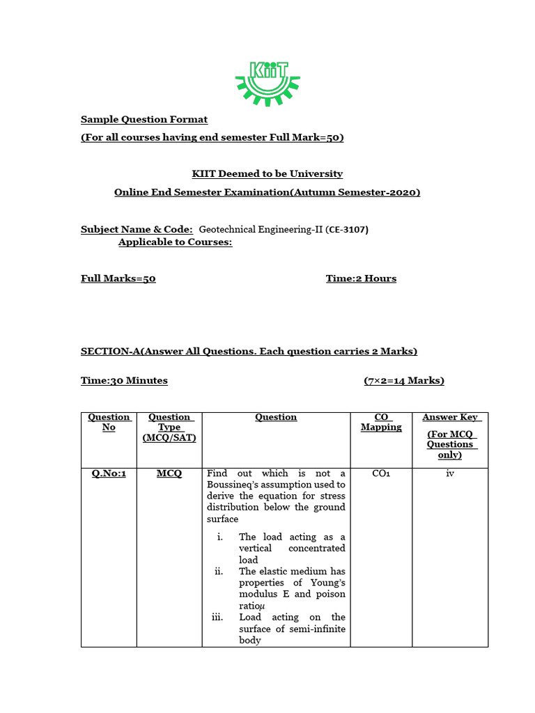 Geotechnical Engineering II (CE 3107) | PDF | Mechanical Engineering ...