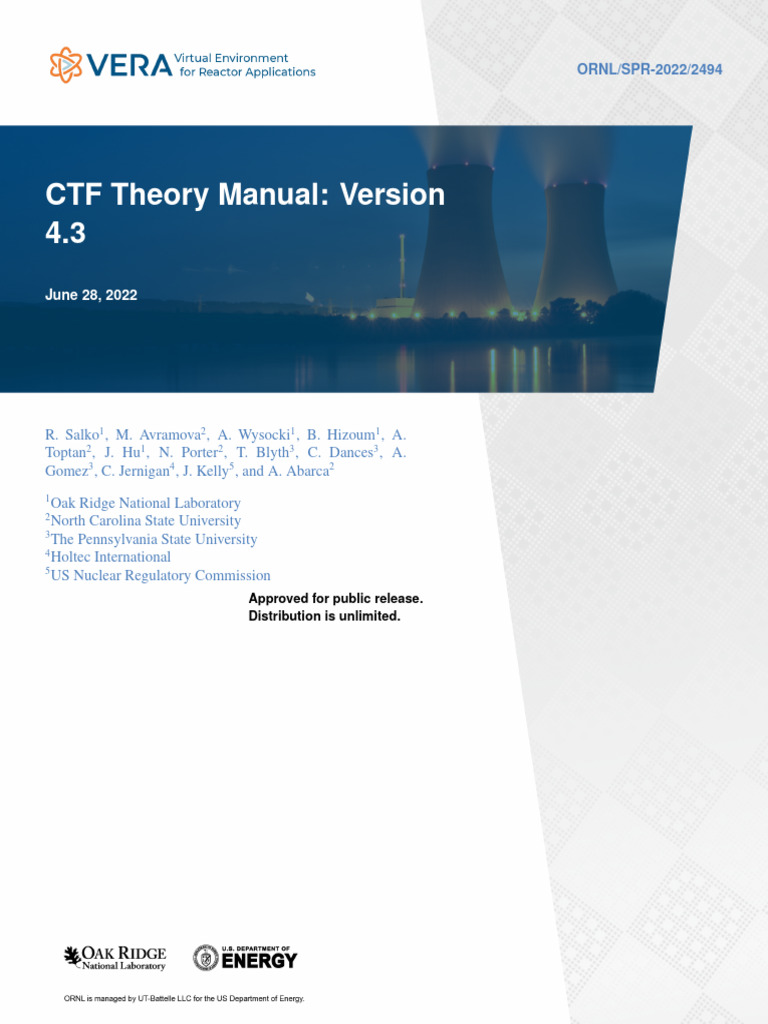CTF Theory Manual Version 4.3 | PDF | Thermodynamics | Physical Phenomena