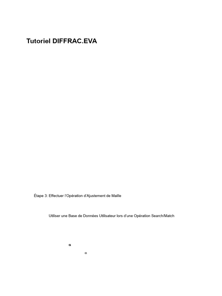 Tutoriel Complet sur DIFFRAC.EVA | PDF | Fichier informatique ...