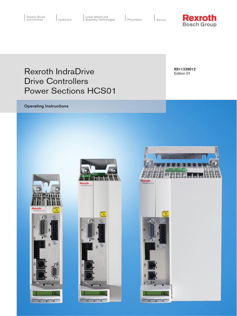 Rexroth Indradrive Drive Controllers Power Sections Hcs01: Operating ...