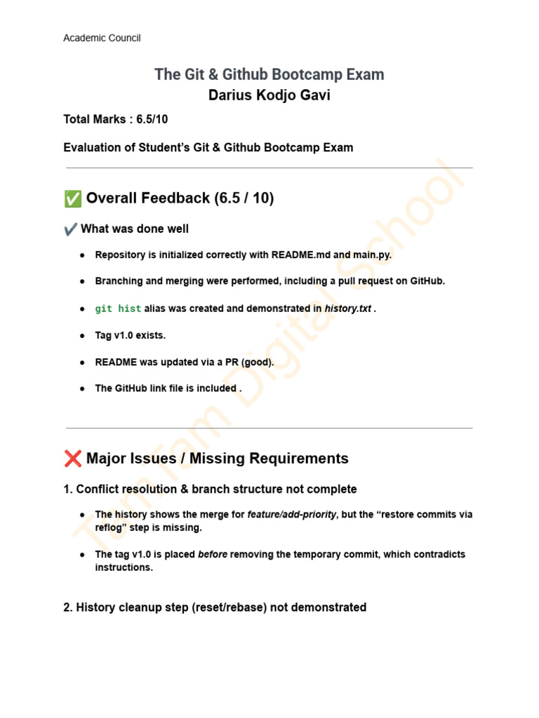 Git & GitHub Bootcamp Exam Evaluation | PDF | Software Industry ...