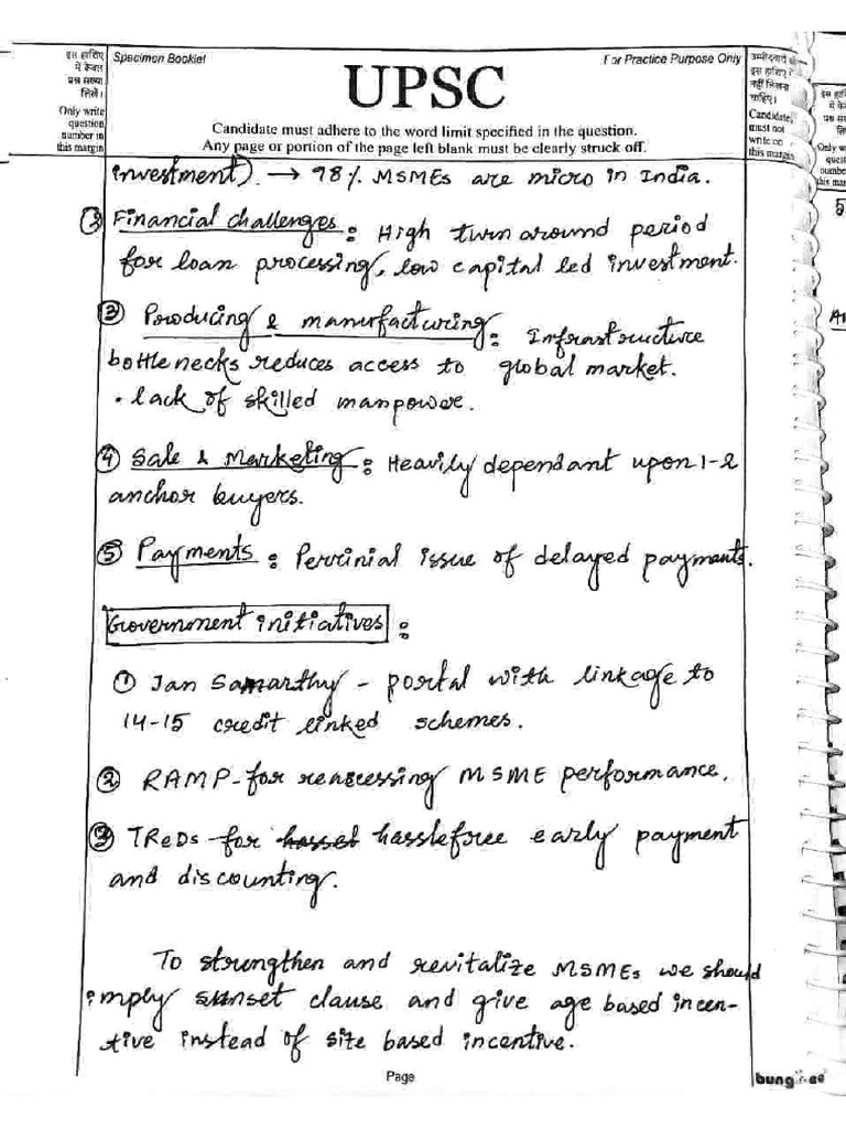 Upsc Answer 1 | PDF