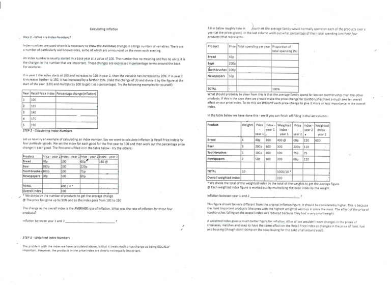 Index Numbers | PDF