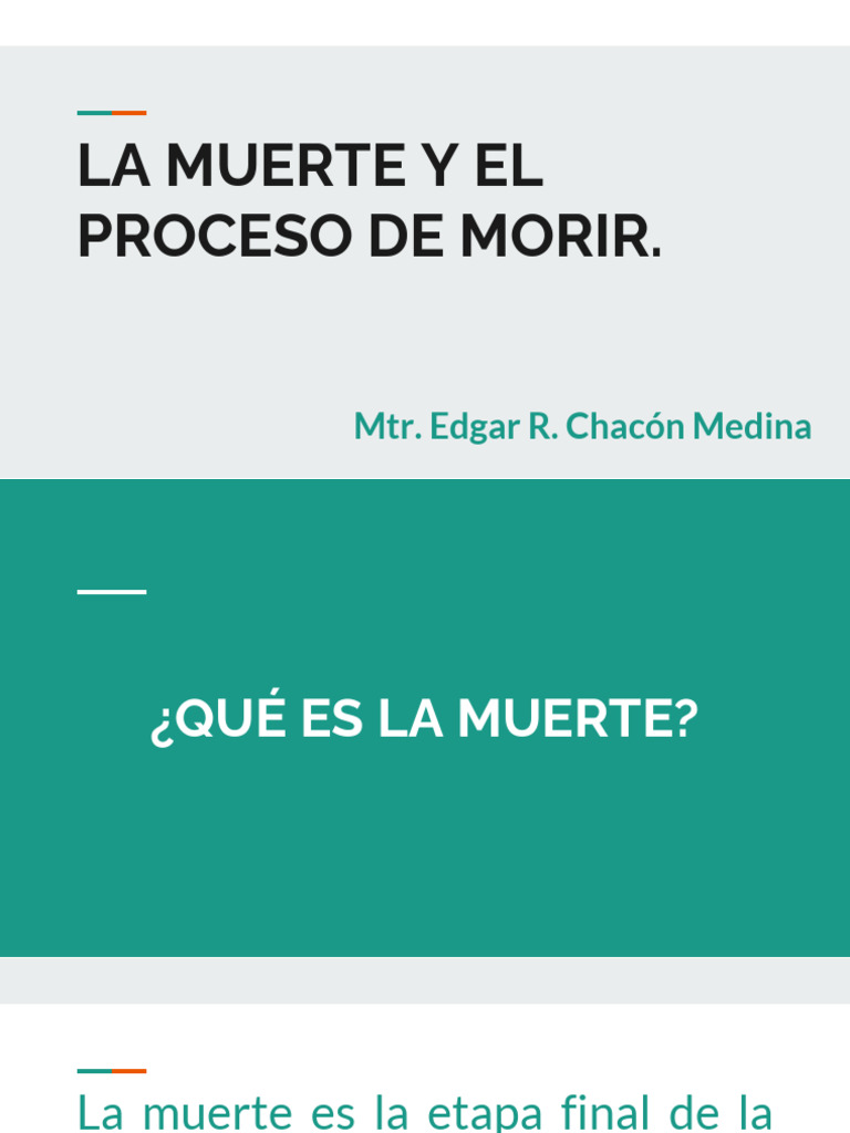 La Muerte y El Proceso de Morir. | PDF | Dolor | Adultos