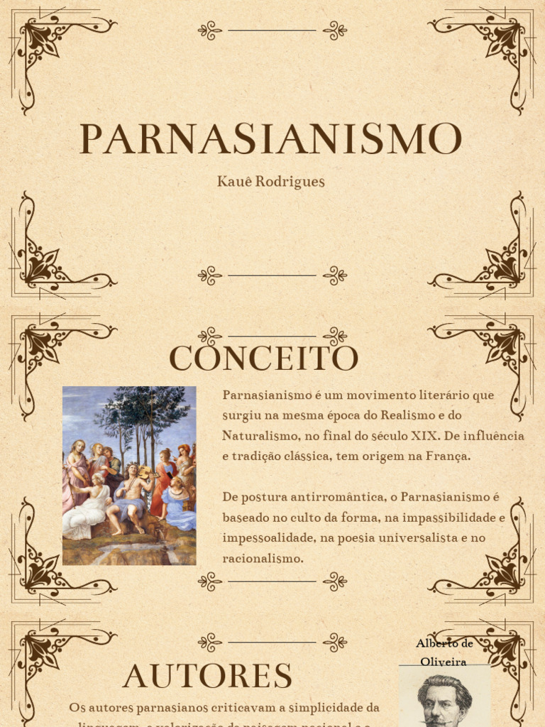 Parnasianismo: Características e Autores | PDF | Educação em Artes Liberais