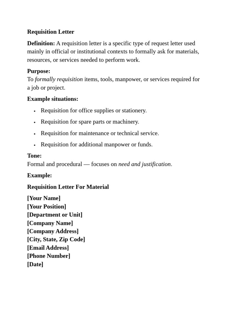 Requisition Letter DNS | PDF | Specification (Technical Standard ...