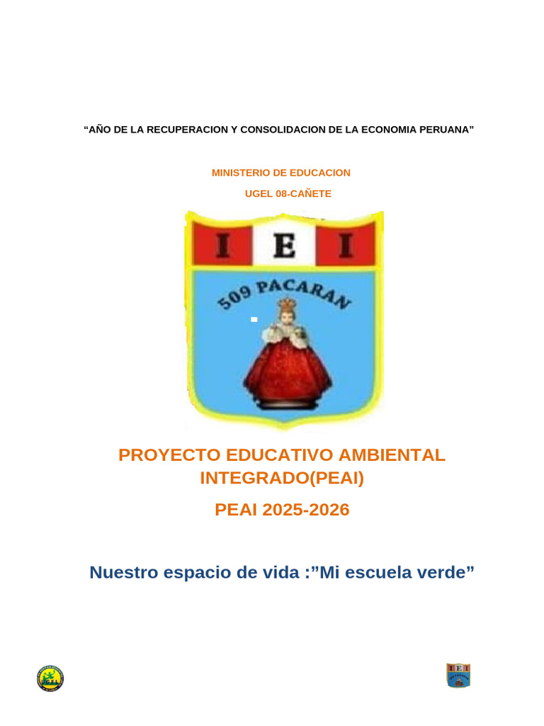 Proyecto Educativo Ambiental 2025-2026 | PDF | Sustentabilidad ...