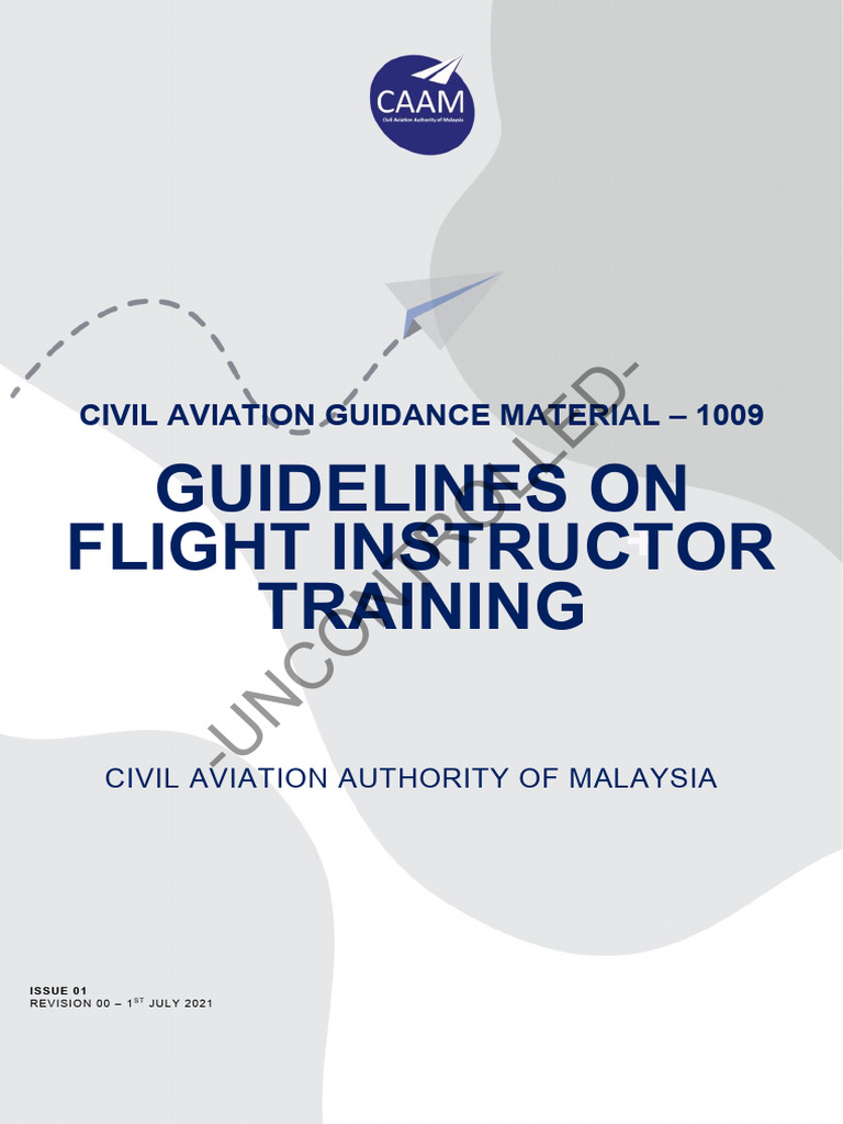 CAGM 1009 Guidelines On Flight Instructor Training | PDF | Flight ...