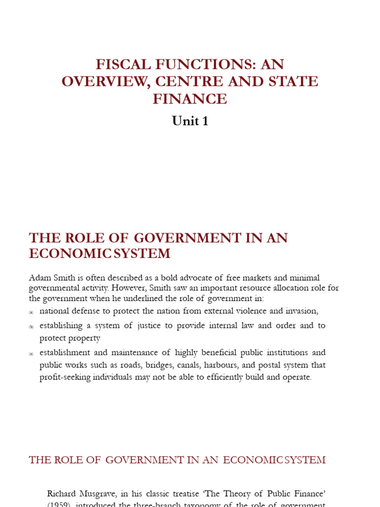 Government's Role in Economic Functions | PDF | Subsidy ...